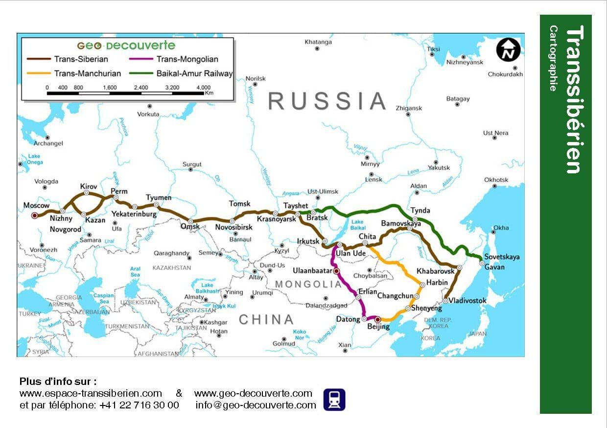 Carte du transsibérien